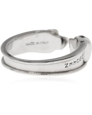 McQueen Twin Skull Ring Accessories Jewelry - Gray