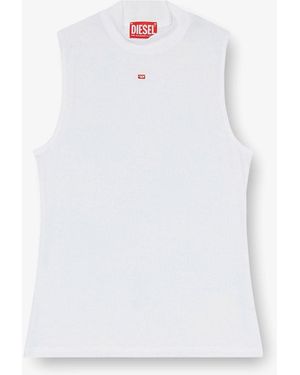 DIESEL T-Mokky-Ls-Microdiv Stretch Viscose Tank Top - White
