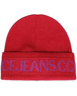 Versace Jeans Couture Knitted Beanie - Red