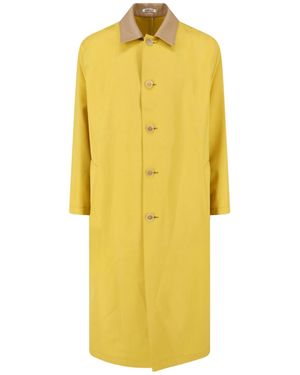 AURALEE Wool Canvas Trench - Yellow