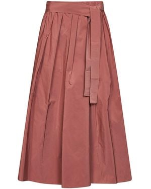 Weekend by Maxmara Midi Skirt Wkdalpaca Taffeta Polyester - Red