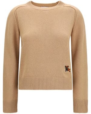 Burberry Wool And Cashmere Sweater - Natural