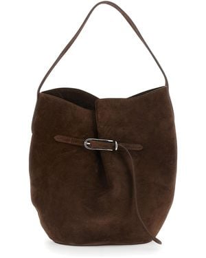 Liffner Crossbody Bag With Adjustable Strap Suede For Cow Shoulder - Brown