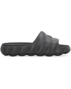 Moncler Lilo Rubber Slides - Black