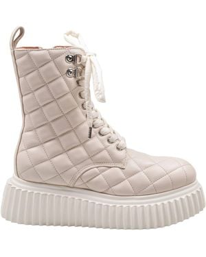 Agl Attilio Giusti Leombruni Quilted Leather Softy Lowboot Ankle Boot - Natural