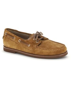 Gianvito Rossi Loafers Vandée Suede Tan Calf Leather - Brown