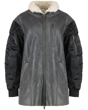 Isabel Marant Oversized Jacket With Contrast Collar Polyester - Gray