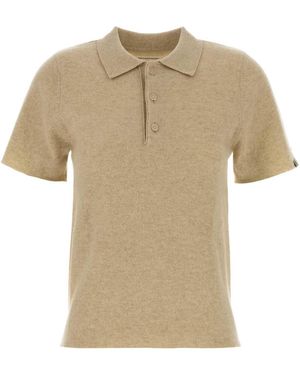 Extreme Cashmere Stretch Cashmere Blend Salamander Polo Shirt - Natural