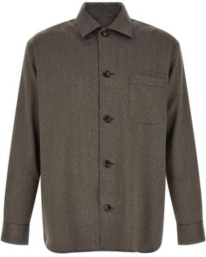 Brioni Wool Mélange Shirt - Gray