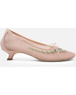 Simone Rocha Mesh Ballerina Heel - Pink