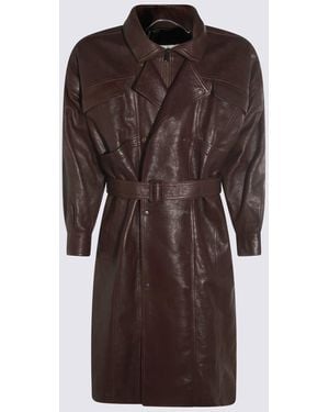 Saint Laurent Leather Jacket - Brown