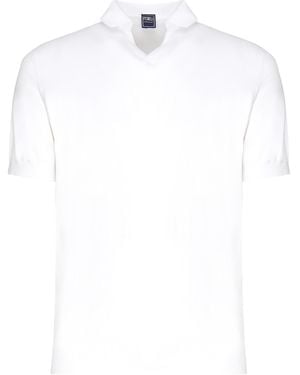 Fedeli Organic Cotton Polo Shirt - White
