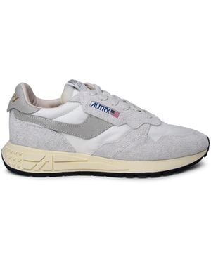 Autry Two-Tone Leather Trainers - White