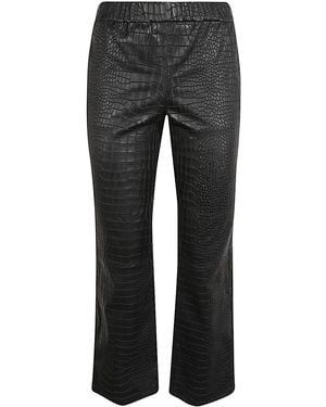 Enes Python Pattern Drawstring Trousers - Grey