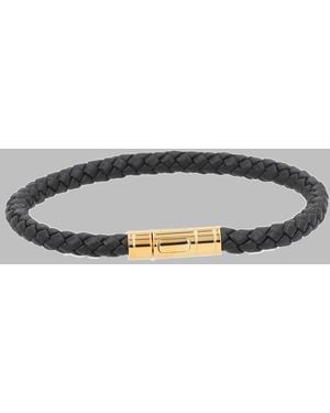 Tom Ford Bracelet Braided Leather Bracelets - Gray