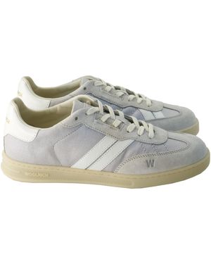 Woolrich Double U. T Camoscio Suede Trainers - Grey