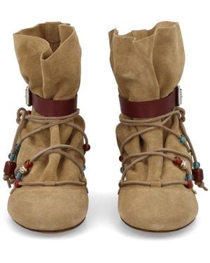 Isabel Marant Boots Letiz Calf Leather - Natural