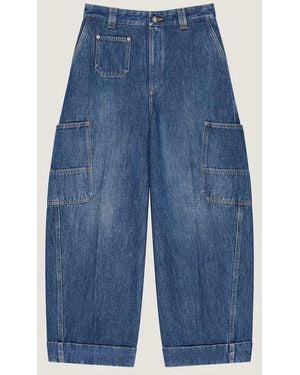 Givenchy Givenchy Multi-Pocket Denim Cargo Trousers - Blue