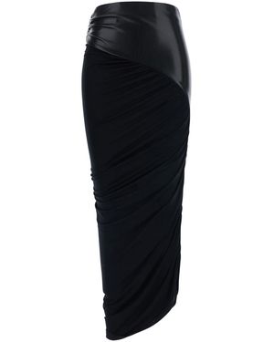 ANDAMANE Skirt Ursula Ecoleather Viscose - Black