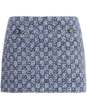 Gucci Gg Tweed Skirt - Blue