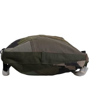 Dolce & Gabbana Military Patchwork Rucksack Backpack Bag Cotton Nylon Calfskin - Grey
