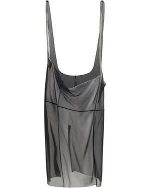 Prada Cigaline Midi Skirt With Suspender Straps Polyester - White