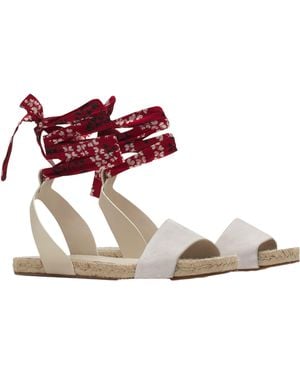 Lanvin Domra Suede Espadrille Sandals - Multicolour