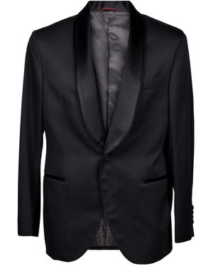Brunello Cucinelli 100% Silk Tuxedo Dinner Jacket New - Black