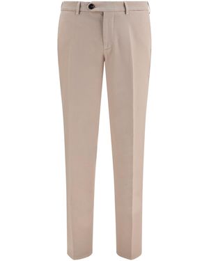 Brunello Cucinelli Dyed Cotton Trousers - Natural