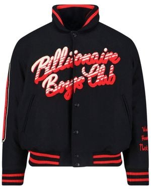 Billionaire Script Bomber Jacket - Red