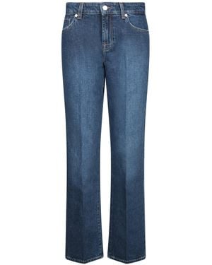 7 For All Mankind Calie Straight Dark Jeans - Blue
