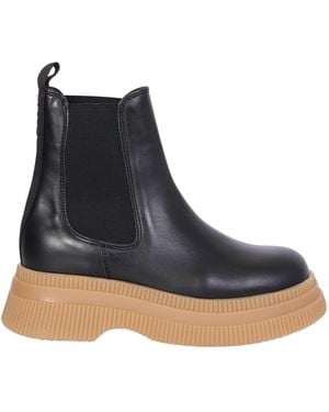 Ganni Chelsea Creepers Boots With Maxi Sole - Blue