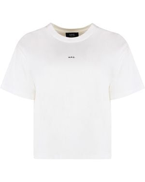 A.P.C. Organic Cotton Crew-Neck T-Shirt T-Shirts & Jerseys - White