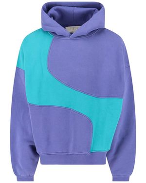 ERL Swirl Two-Tone Sweatshirt - Blue