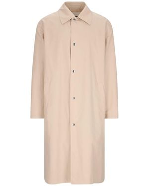 Jil Sander Logo Trench Coat - Natural
