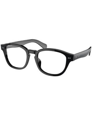 Polo Ralph Lauren Eyeglasses Square Full Rim, Shiny Frame And Clear Demo Lenses Lens Ph2261U5001 Sunglasses - Black