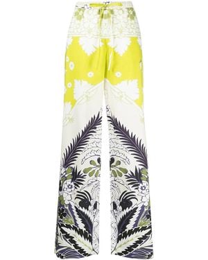 Valentino Floral-Print Trousers - White