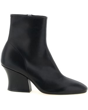 Jil Sander Calfskin Ankle Boots - Black