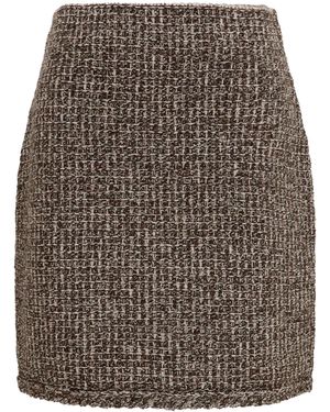 Fabiana Filippi Tweed Mini Skirt - Brown