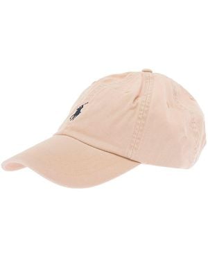 Polo Ralph Lauren Baseball Cap With Pony Embroidery On The Front And Rear Adjustable Buckle Closure - Natural