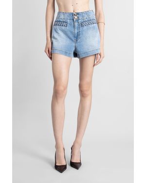ショートパンツ ZIMMERMANN Woman Short Gnawed Blue 3558ASS255 TLBLBTFLO Zimmermann Jean and denim shorts for Women | Online Sale up