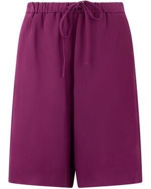Valentino Garavani Silk Shorts - Purple