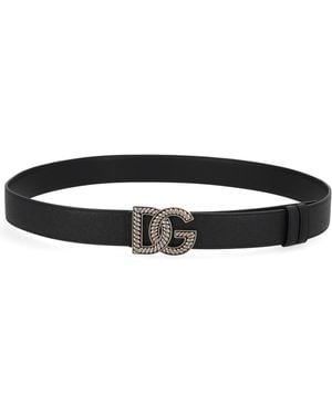 Dolce & Gabbana Leather Belt - Black
