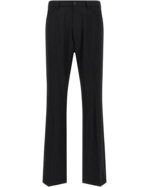 Balenciaga Stretch Wool Twill Pants - Black