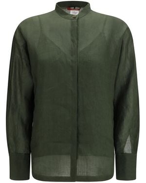 Max Mara Baldi Ramié Canvas Shirt - Green