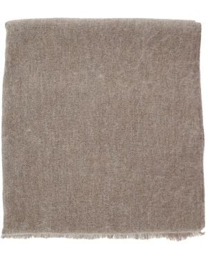 Brunello Cucinelli Scarf Wool And Cashmere Blend Scarfs - Gray