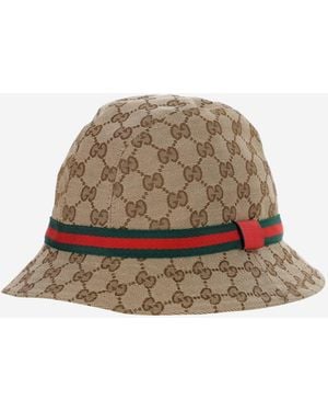 Gucci Fedora Hat Polyester - Brown