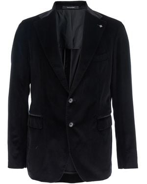 Tagliatore Single-Breasted Jacket With Notched Revers - Black