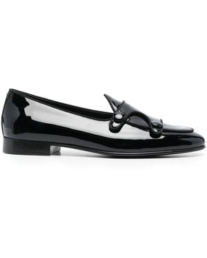Edhen Milano Loafers Almond Toe Leather - Black