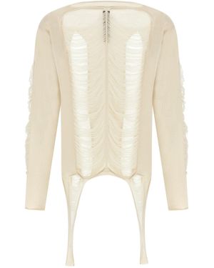 Rick Owens Ls Top Jumper - White